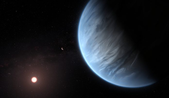 Exoplanet K2-18b (artist's impression)